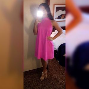 Hot Pink Bow Back Dress